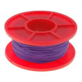 ; Wire; solid; Cu; 30AWG; violet; kynar 460 (PVDF); 300V; 50m; BQ CABLE