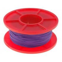 ; Wire; solid; Cu; 30AWG; violet; kynar 460 (PVDF); 300V; 50m; BQ CABLE