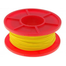 ; Wire; solid; Cu; 30AWG; yellow; kynar 460 (PVDF); 300V; 50m; BQ CABLE
