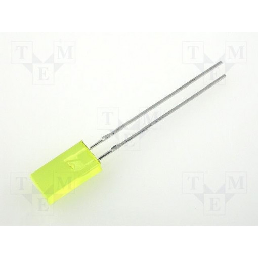 L-383YDT; LED; rectangular; 5x2.5mm; yellow; 1.3÷8mcd; 110°; Front: flat; 20mA; KINGBRIGHT ELECTRONIC L-383YDT; LED; rectangular; 5x2.5mm; yellow; 1.3÷8mcd; 110°; Front: flat; 20mA; KINGBRIGHT ELECTRONIC