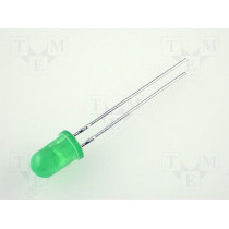 L-53LGD; LED; 5mm; green; 0.8÷3.2mcd; 60°; 2mA; 2.2÷2.5V; Front: convex; KINGBRIGHT ELECTRONIC