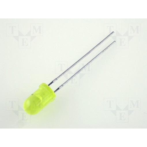 L-53LYD; LED; 5mm; yellow; 0.8÷3.2mcd; 60°; 2mA; 2.1÷2.5V; Front: convex; KINGBRIGHT ELECTRONIC