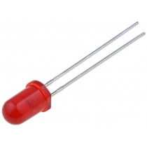 L-53SRD-J4; LED; 5mm; red; 1000÷1800mcd; 30°; 20mA; 2.1÷2.5V; Front: convex; KINGBRIGHT ELECTRONIC