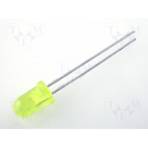 L-53SYD; LED; 5mm; yellow; 650÷1200mcd; 30°; 20mA; 2÷2.5V; Front: convex; KINGBRIGHT ELECTRONIC