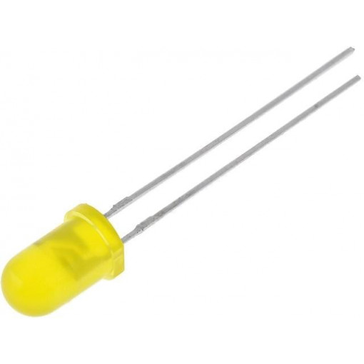 L-53YD-5V; LED; 5mm; yellow; 20mcd; 60°; Front: convex; KINGBRIGHT ELECTRONIC