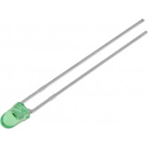 L-934GT; LED; 3mm; green; 20÷60mcd; 50°; Front: convex; KINGBRIGHT ELECTRONIC
