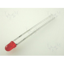L-934ID-12V; LED; 3mm; red; 8÷20mcd; 60°; Front: convex; Pitch: 2.54mm; KINGBRIGHT ELECTRONIC