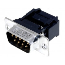 L17DEFRA09P; D-Sub; PIN: 9; plug; male; for ribbon cable; IDC; Contacts: brass; 5A; AMPHENOL L17DEFRA09P; D-Sub; PIN: 9; plug; male; for ribbon cable; IDC; Contacts: brass; 5A; AMPHENOL