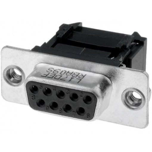 L17DEFRBA09S; D-Sub; PIN: 9; female; for ribbon cable; IDC; M3; 5A; 250V; 1.27mm; AMPHENOL