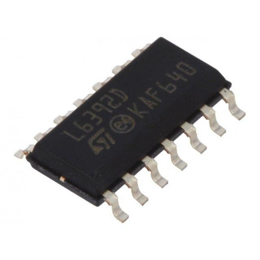L6392D; IC: driver; high-/low-side,IGBT gate driver,MOSFET gate driver; STMicroelectronics