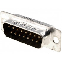 L717SDA15P; D-Sub; PIN: 15; plug; male; for cable; soldering; Contacts: brass; 5A; AMPHENOL