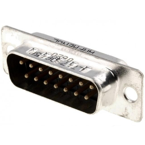 L717SDA15P; D-Sub; PIN: 15; plug; male; for cable; soldering; Contacts: brass; 5A; AMPHENOL