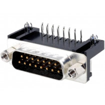 L717SDA15P1ACH4F; D-Sub; PIN: 15; socket; male; angled 90°; THT; Contacts: brass; 5A; AMPHENOL