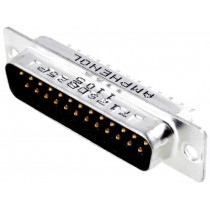 L717SDB25P; D-Sub; PIN: 25; plug; male; for cable; soldering; Contacts: brass; 5A; AMPHENOL