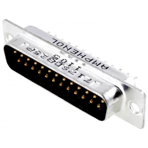 L717SDB25P; D-Sub; PIN: 25; plug; male; for cable; soldering; Contacts: brass; 5A; AMPHENOL