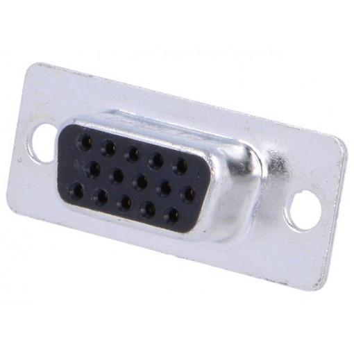 L77HDE15S; D-Sub HD; PIN: 15; plug; female; for cable; soldering; AMPHENOL