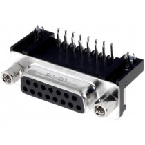 L77SDA15S1ACH4F; D-Sub; PIN: 15; socket; female; angled 90°; THT; UNC4-40; 5A; 250V; AMPHENOL L77SDA15S1ACH4F; D-Sub; PIN: 15; socket; female; angled 90°; THT; UNC4-40; 5A; 250V; AMPHENOL