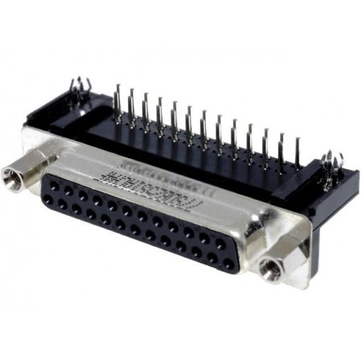 L77SDB25S1ACH4F; D-Sub; PIN: 25; socket; female; angled 90°; THT; UNC4-40; 5A; 250V; AMPHENOL L77SDB25S1ACH4F; D-Sub; PIN: 25; socket; female; angled 90°; THT; UNC4-40; 5A; 250V; AMPHENOL