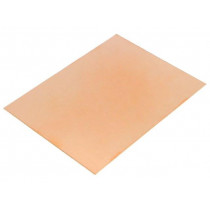; Laminate; FR4; 2mm; L: 100mm; W: 75mm; Coating: copper; double sided; 