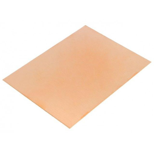 ; Laminate; FR4; 2mm; L: 100mm; W: 75mm; Coating: copper; double sided; 