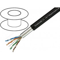 LAN-T11B; Wire; F/UTP; 5e; for direct burial,outdoor; solid; Cu; 4x2x24AWG; TECHNOKABEL