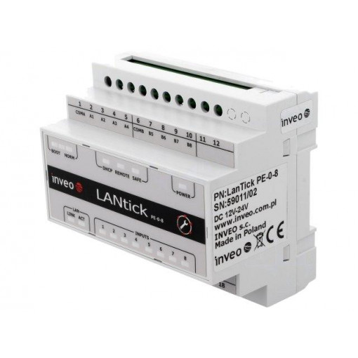 LANTICK PE-0-8; Industrial module: digital input; Number of ports: 1; 10÷24VDC; INVEO