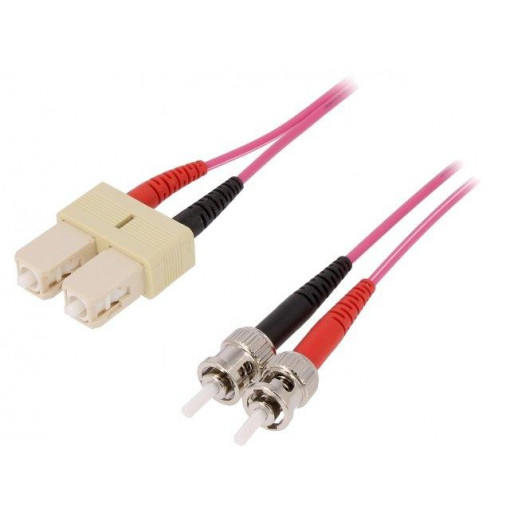 29021402; Fiber patch cord; OM4; ST/UPC,SC/UPC; 2m; LSZH; violet; LAPP KABEL 29021402; Fiber patch cord; OM4; ST/UPC,SC/UPC; 2m; LSZH; violet; LAPP KABEL