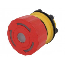 LAS1-A22Y-01TSB/R AC/DC 24V; Switch: emergency stop; Stabl.pos: 2; NC; 1.5A/250VAC; 22mm; red; ONPOW