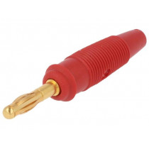 LAS 30 AU RT; Plug; 4mm banana; 32A; 60VDC; red; non-insulated; for cable; 3mΩ; HIRSCHMANN T&M
