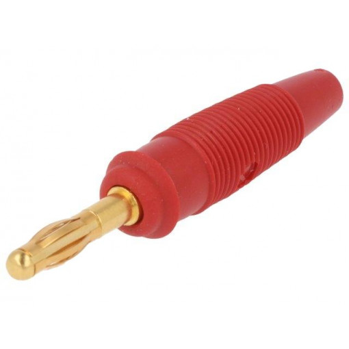 LAS 30 AU RT; Plug; 4mm banana; 32A; 60VDC; red; non-insulated; for cable; 3mΩ; HIRSCHMANN T&M