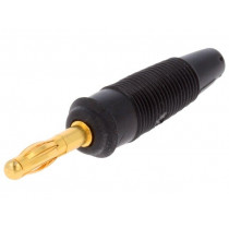 LAS 30 AU SW; Plug; 4mm banana; 32A; 60VDC; black; non-insulated; for cable; 3mΩ; HIRSCHMANN T&M
