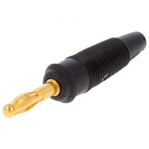 LAS 30 AU SW; Plug; 4mm banana; 32A; 60VDC; black; non-insulated; for cable; 3mΩ; HIRSCHMANN T&M