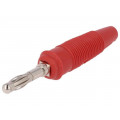 LAS30RT; Plug; 4mm banana; 32A; 60VDC; red; non-insulated; for cable; 3mΩ; HIRSCHMANN T&M
