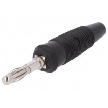 LAS30SW; Plug; 4mm banana; 32A; 60VDC; black; non-insulated; for cable; 3mΩ; HIRSCHMANN T&M