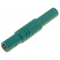 ; Plug; 4mm banana; 24A; 1kVDC; green; insulated; 3mΩ; 0.5÷2.5mm2; HIRSCHMANN T&M ; Plug; 4mm banana; 24A; 1kVDC; green; insulated; 3mΩ; 0.5÷2.5mm2; HIRSCHMANN T&M
