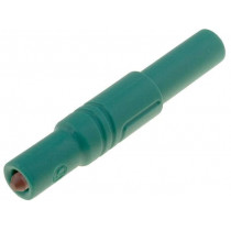 ; Plug; 4mm banana; 24A; 1kVDC; green; insulated; 3mΩ; 0.5÷2.5mm2; HIRSCHMANN T&M