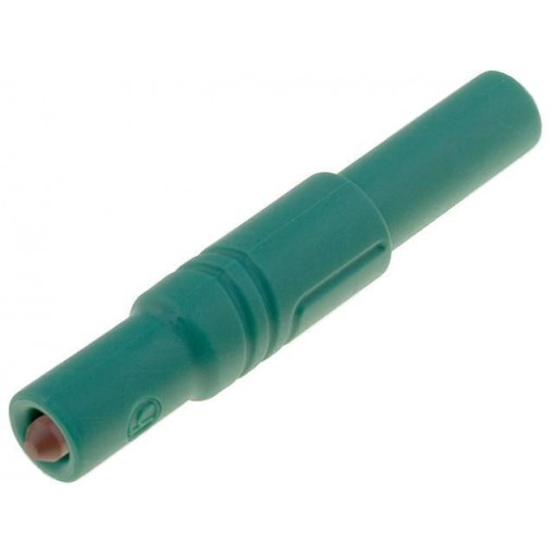 ; Plug; 4mm banana; 24A; 1kVDC; green; insulated; 3mΩ; 0.5÷2.5mm2; HIRSCHMANN T&M
