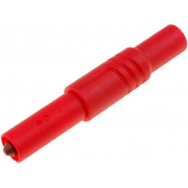 ; Plug; 4mm banana; 24A; 1kVDC; red; insulated; 3mΩ; 0.5÷2.5mm2; HIRSCHMANN T&M