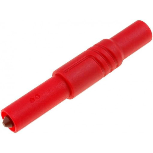 ; Plug; 4mm banana; 24A; 1kVDC; red; insulated; 3mΩ; 0.5÷2.5mm2; HIRSCHMANN T&M