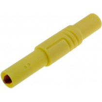 ; Plug; 4mm banana; 24A; 1kVDC; yellow; insulated; 3mΩ; 0.5÷2.5mm2; HIRSCHMANN T&M