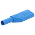 ; Plug; 4mm banana; 24A; 1kVDC; blue; 0.5÷2.5mm2; Mounting: on cable; HIRSCHMANN T&M