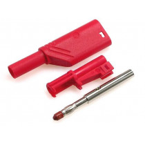 LASSWSRT; Plug; 4mm banana; 24A; 1kVDC; red; 0.5÷2.5mm2; Mounting: on cable; HIRSCHMANN T&M