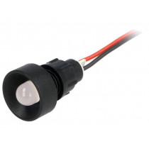 LB-D10-220DC; Indicator: LED; recessed; 220VDC; Cutout: Ø13mm; IP40; 300mm leads; POLAM-ELTA
