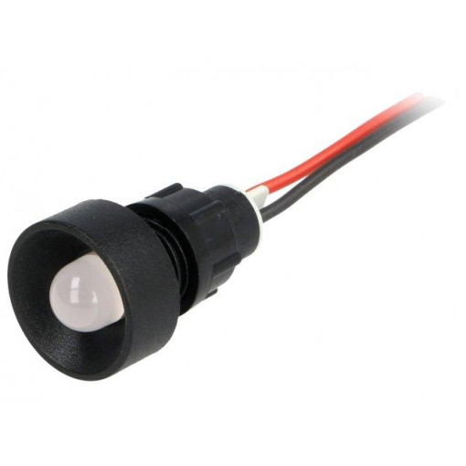 LB-D10-220DC; Indicator: LED; recessed; 220VDC; Cutout: Ø13mm; IP40; 300mm leads; POLAM-ELTA