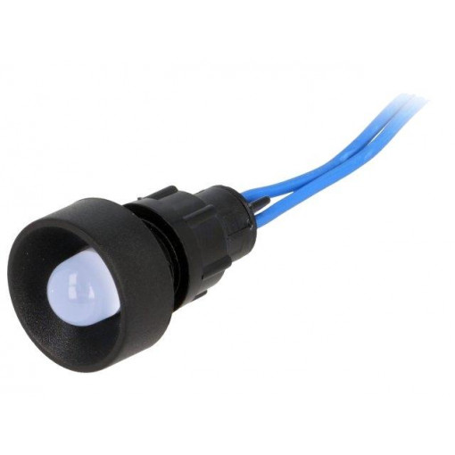 LB-D10-230AC; Indicator: LED; recessed; 230VAC; Cutout: Ø13mm; IP40; 300mm leads; POLAM-ELTA