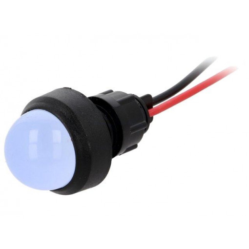 LB-D20-220DC; Indicator: LED; prominent; 220VDC; Cutout: Ø13mm; IP40; 300mm leads; POLAM-ELTA