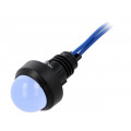 LB-D20-230AC; Indicator: LED; prominent; 230VAC; Cutout: Ø13mm; IP40; 300mm leads; POLAM-ELTA