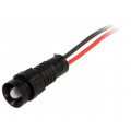 LB-D5-220DC; Indicator: LED; recessed; 220VDC; Cutout: Ø11mm; IP40; 300mm leads; POLAM-ELTA