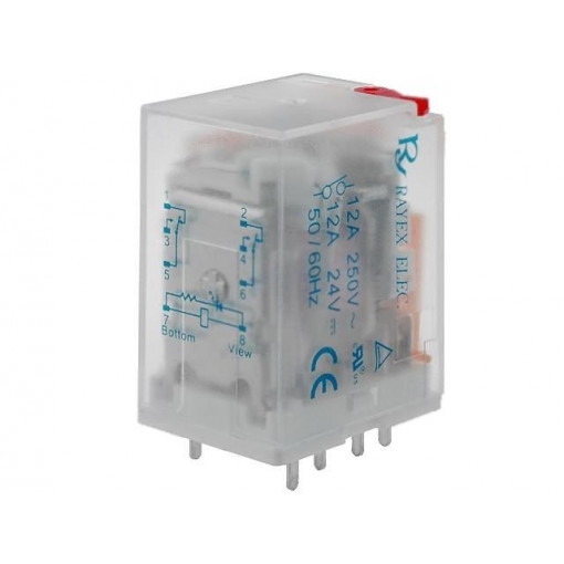 LB2N-220VATP; Relay: electromagnetic; DPDT; Ucoil: 230VAC; 10A/240VAC; 10A/24VDC; Recoy/RAYEX ELECTRONICS LB2N-220VATP; Relay: electromagnetic; DPDT; Ucoil: 230VAC; 10A/240VAC; 10A/24VDC; Recoy/RAYEX ELECTRONICS