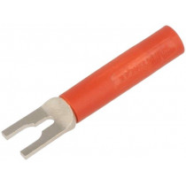 LB 4-KS NI/9/RT; Plug; fork terminals; 1kVDC; 20A; red; 37mm; Plating: nickel plated; SCHÜTZINGER